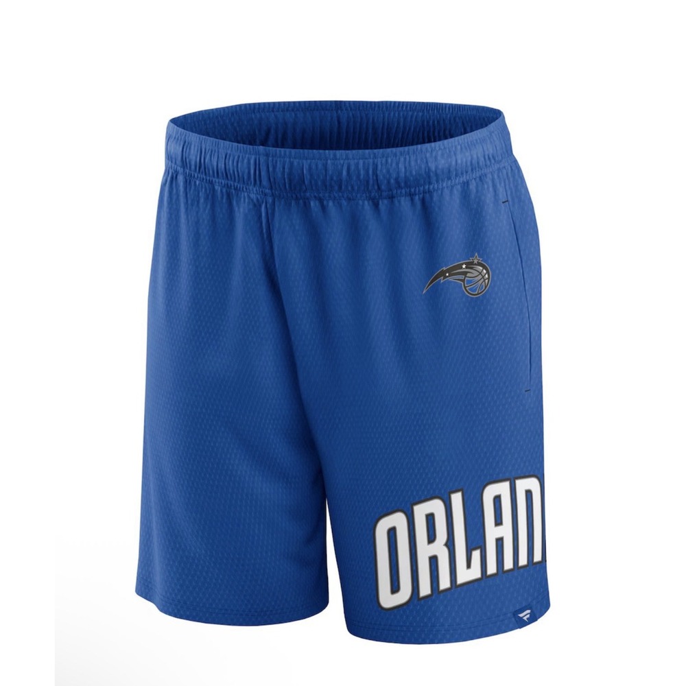 Orlando Magic Men's Fanatics Free Throw Mesh Shorts Blue XL New